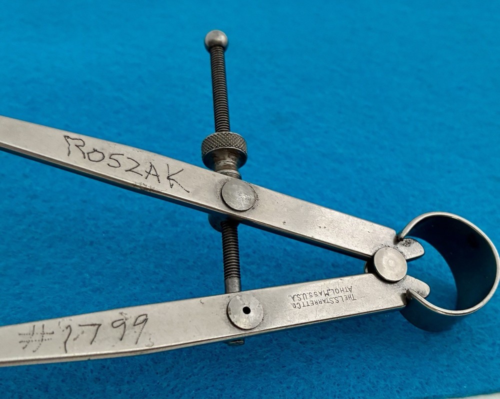 STARRETT SPRING JOINT 6 INCH INSIDE CALIPER MADE IN U.S.A. MY REF #13