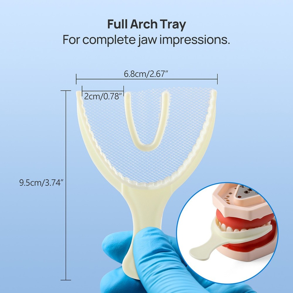 Dental Impression Bite Registration Triple Trays Mold (Choose Size & Quantity)