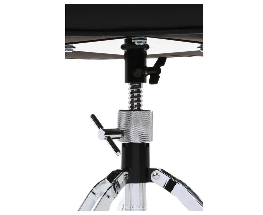 Roc N Soc Square Black Top Drum Stool Throne With Custom Base