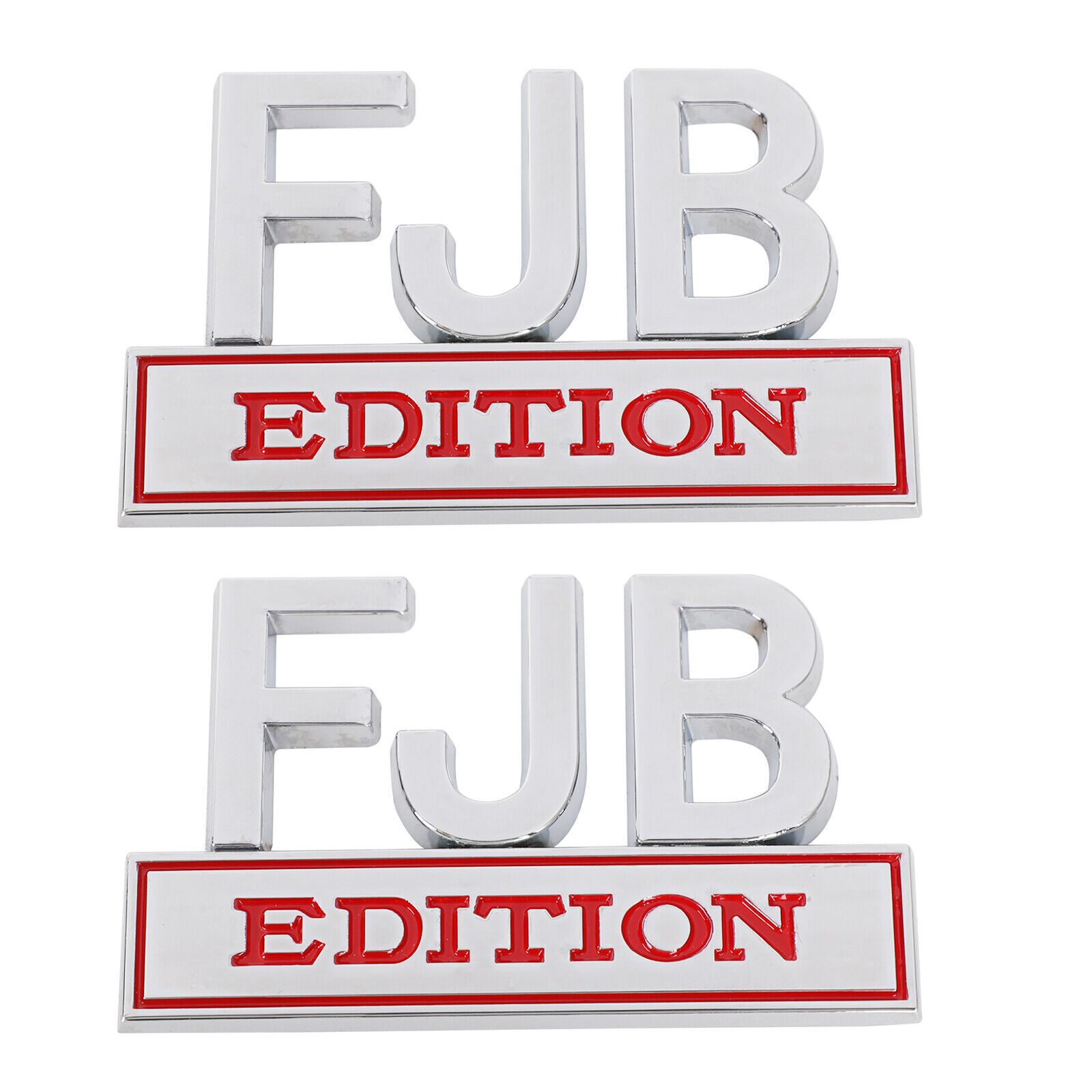 2X FJB EDITION Emblem Badge 3D Letters Sticker Decal for Chevy Fit All Car Truck