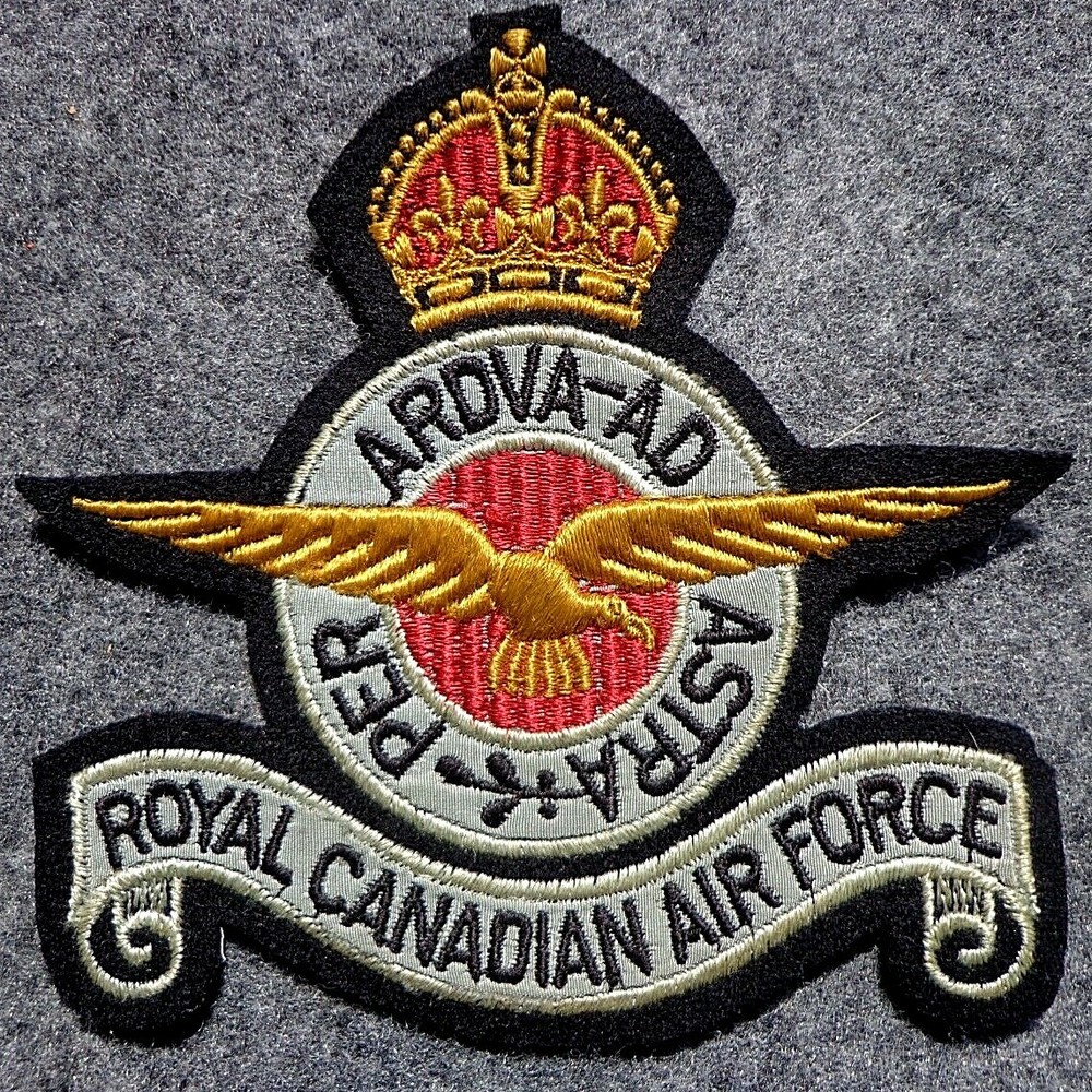 WWII RCAF Patch Collection (3), for Jacket/ Flightsuit, King's Crown, Excellent!