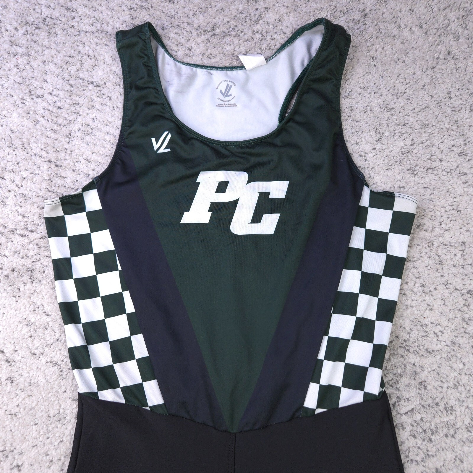 Pine Crest Wrestling Singlet Mens Medium Panthers JL Racing Florida Green Black