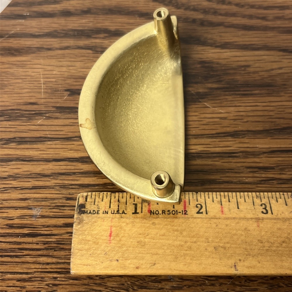 Ultra Hardware #59217 Solid Brass Drawer Pull 3” Center Polished Brass Finish