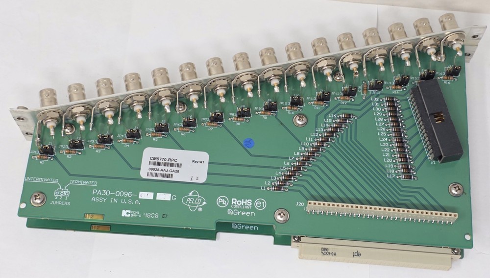 Pelco CM9770-RPC / 32 Input Rear Panel Card Rev:A1