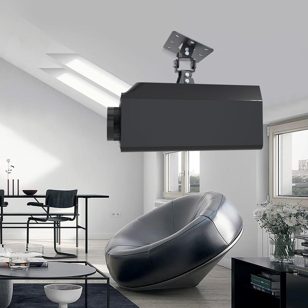 Univeral Projector Screen Wall Mount & Projector Ceiling Mount Black Bundle