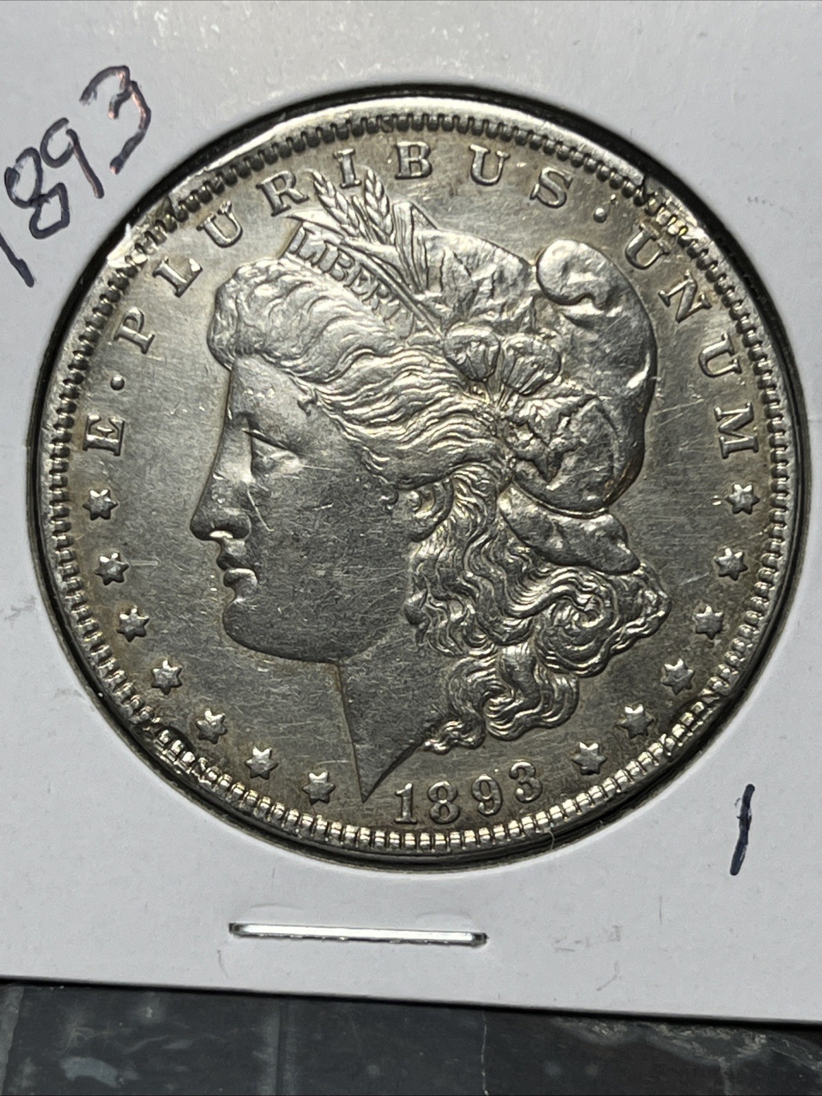 1893 MORGAN SILVER DOLLAR, XF DETAILS!
