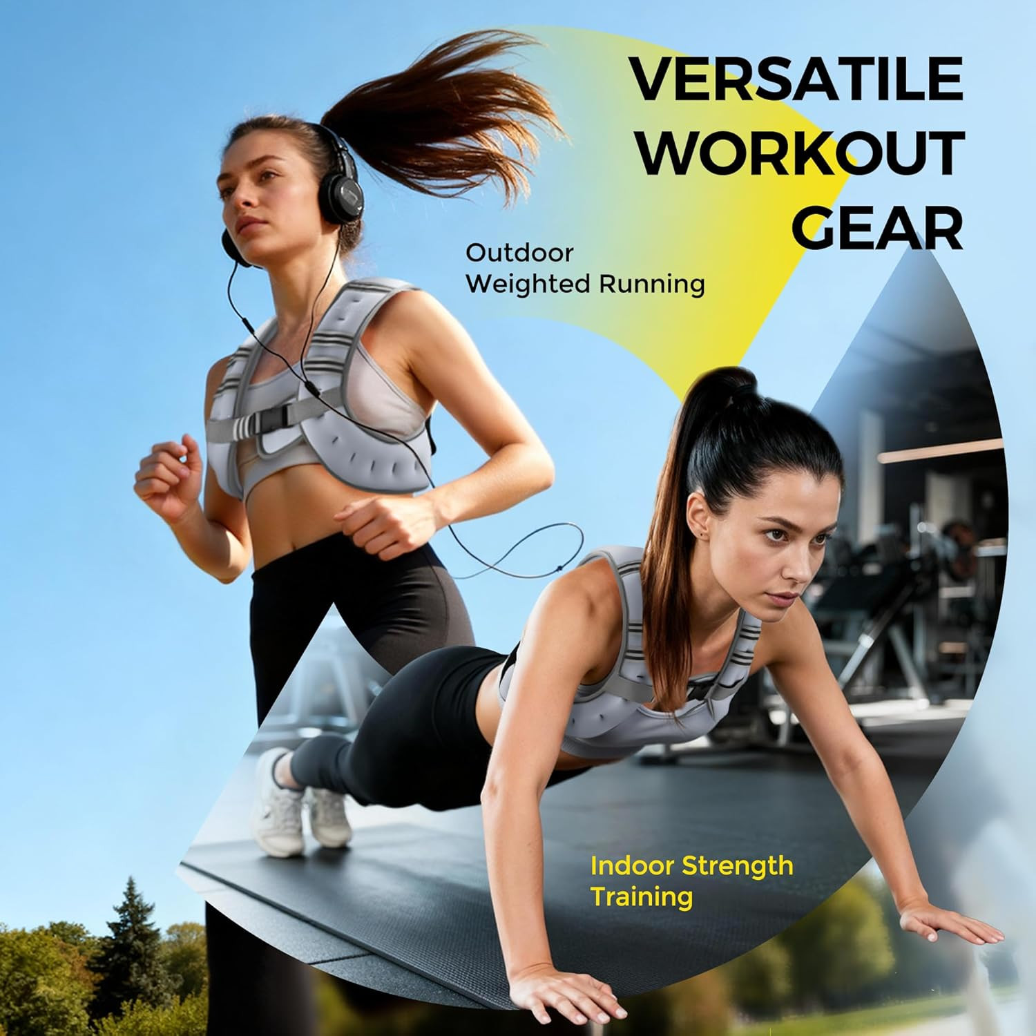 Weighted Vest,6Lb/8Lb/10Lb/12Lb/16Lb/20Lb/25Lb/30Lb Weight Vest with Reflective