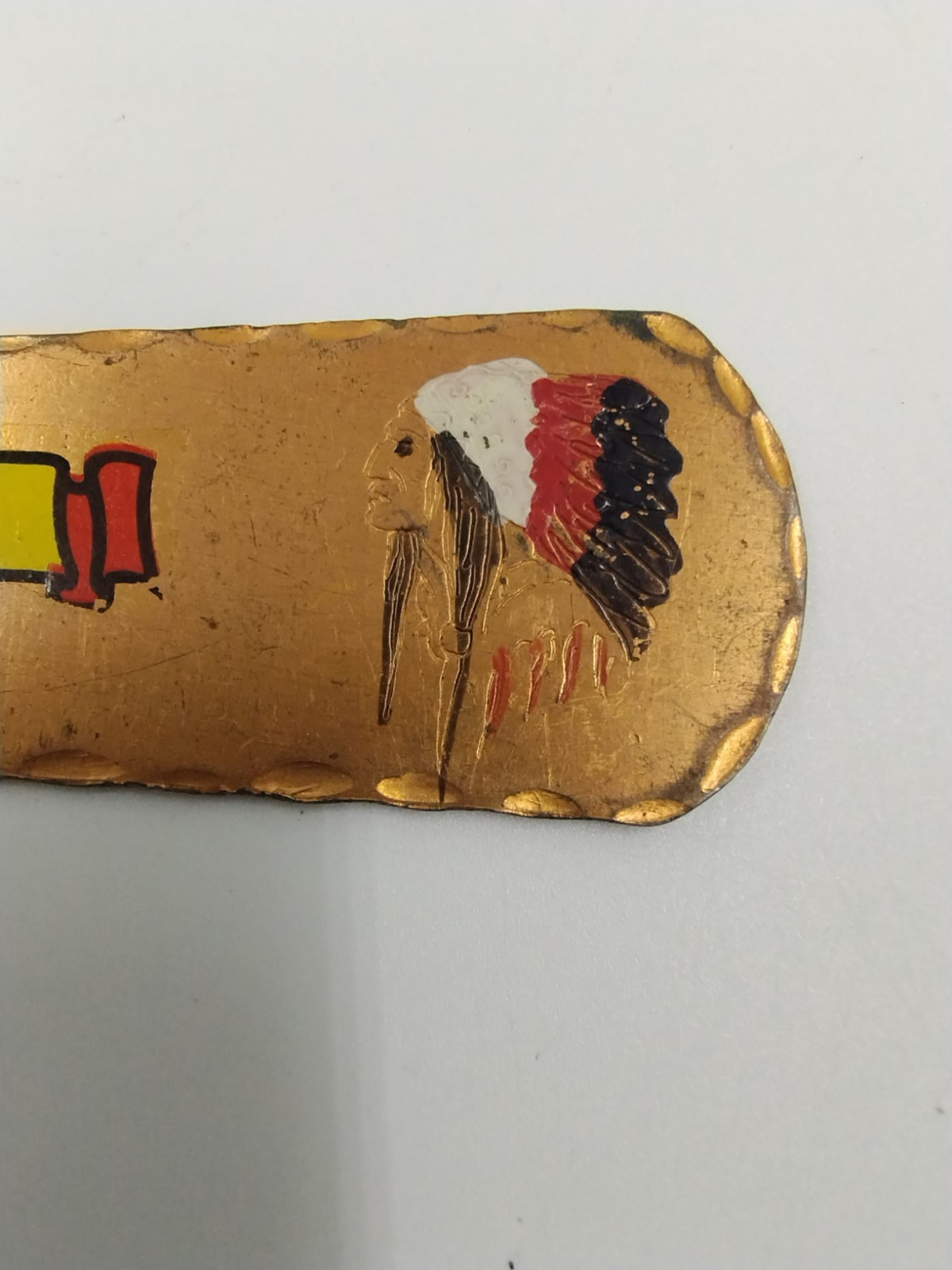 Vintage Souvenir Native American Chief Copper Hand Hammered Letter Opener