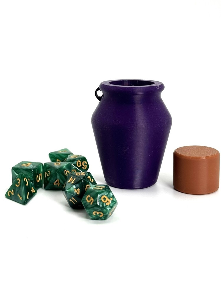 3D Printed Dice Container - Potion Bottle Shaped Dice Holder for DnD, RPG Games
