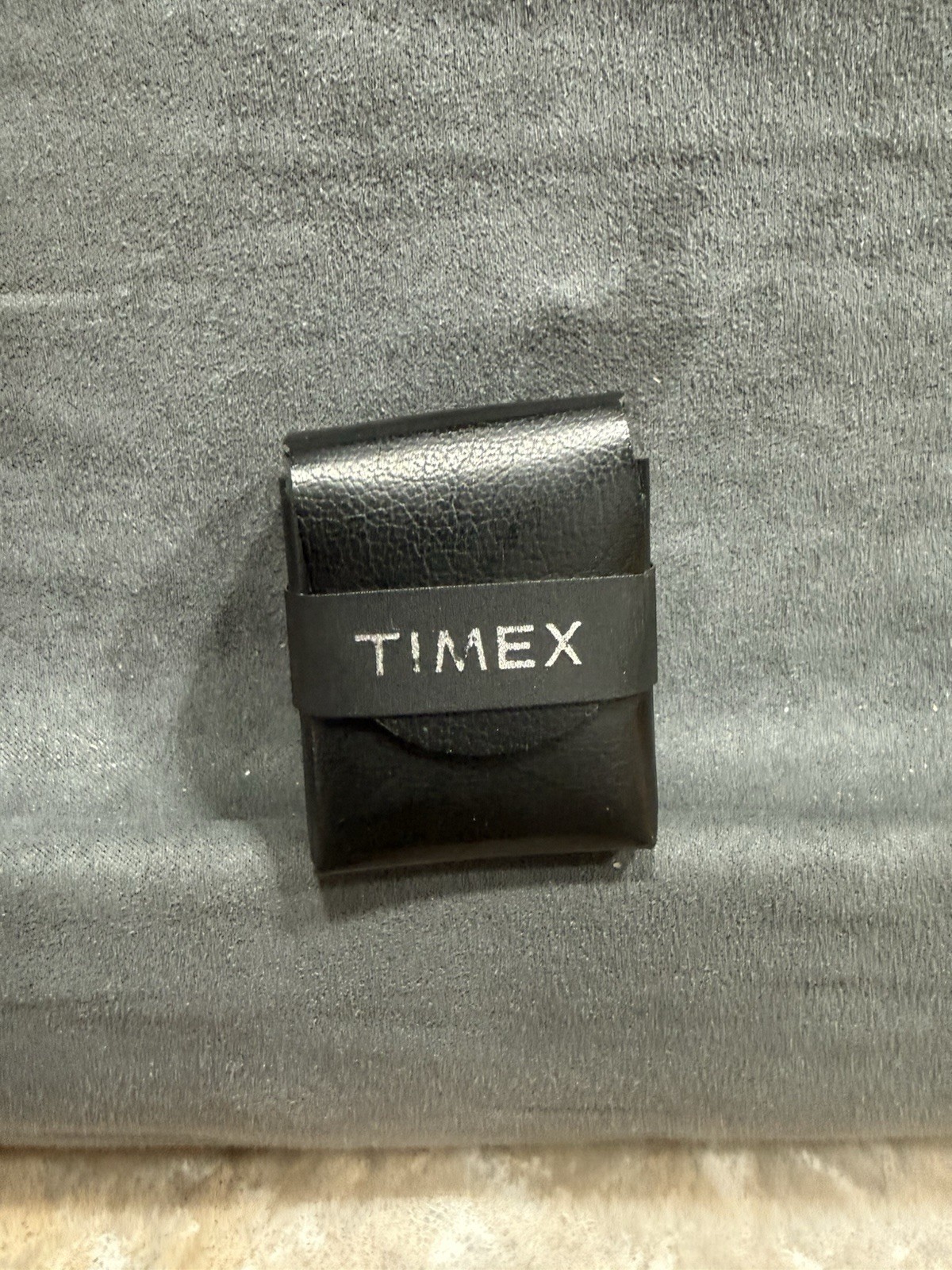 Vintage TIMEX Mini-Alarm Clock Travel Clock w Original Case Black Untested Retro