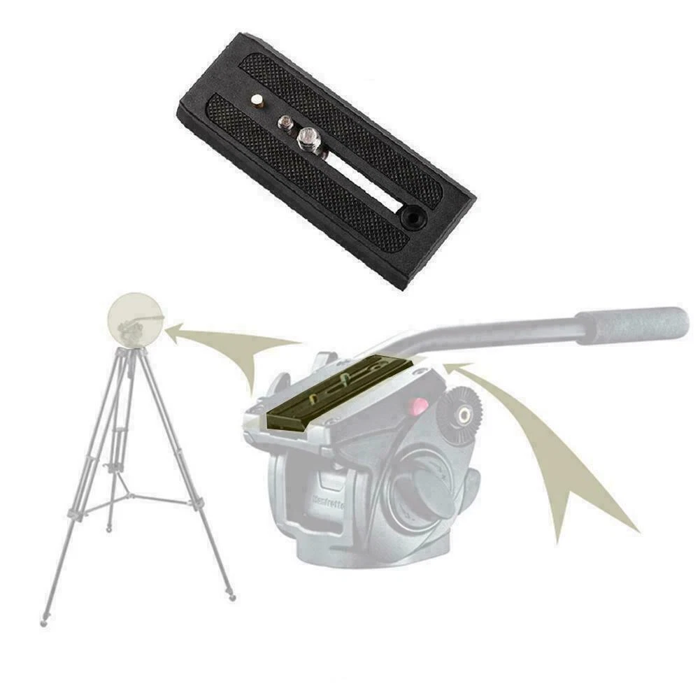 2*Sliding Quick Release Plate Adapter Plate for Manfrotto 500ah 701 577 Benro S4