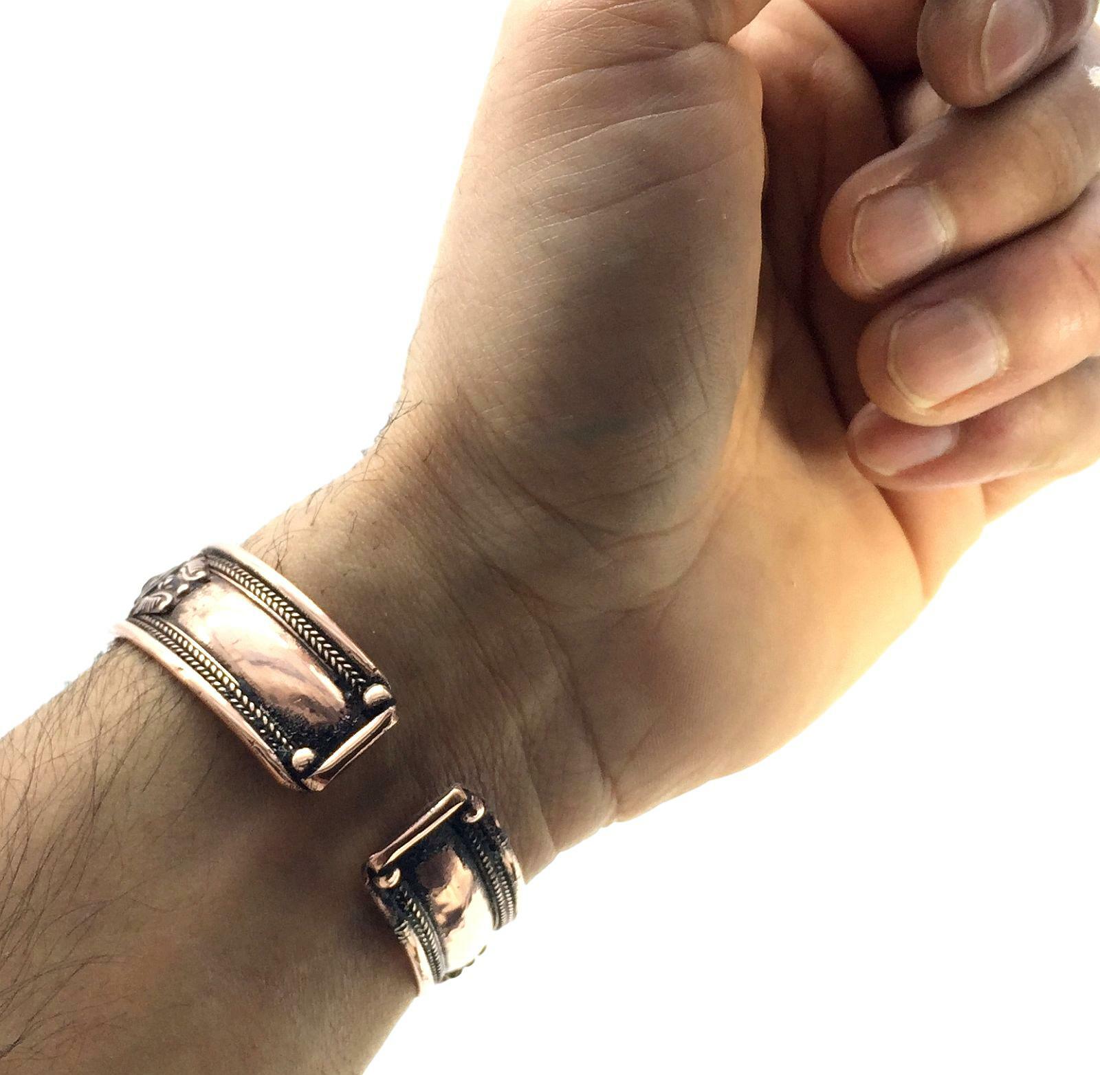 100% Pure Copper Bracelet Healing Bracelet. Unisex, Hand Made High Gauge Copper