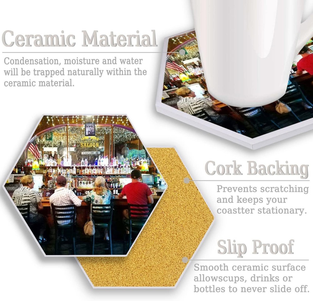 Custom Coasters for Drinks Personalized Ceramic Customize with Wedding Photos