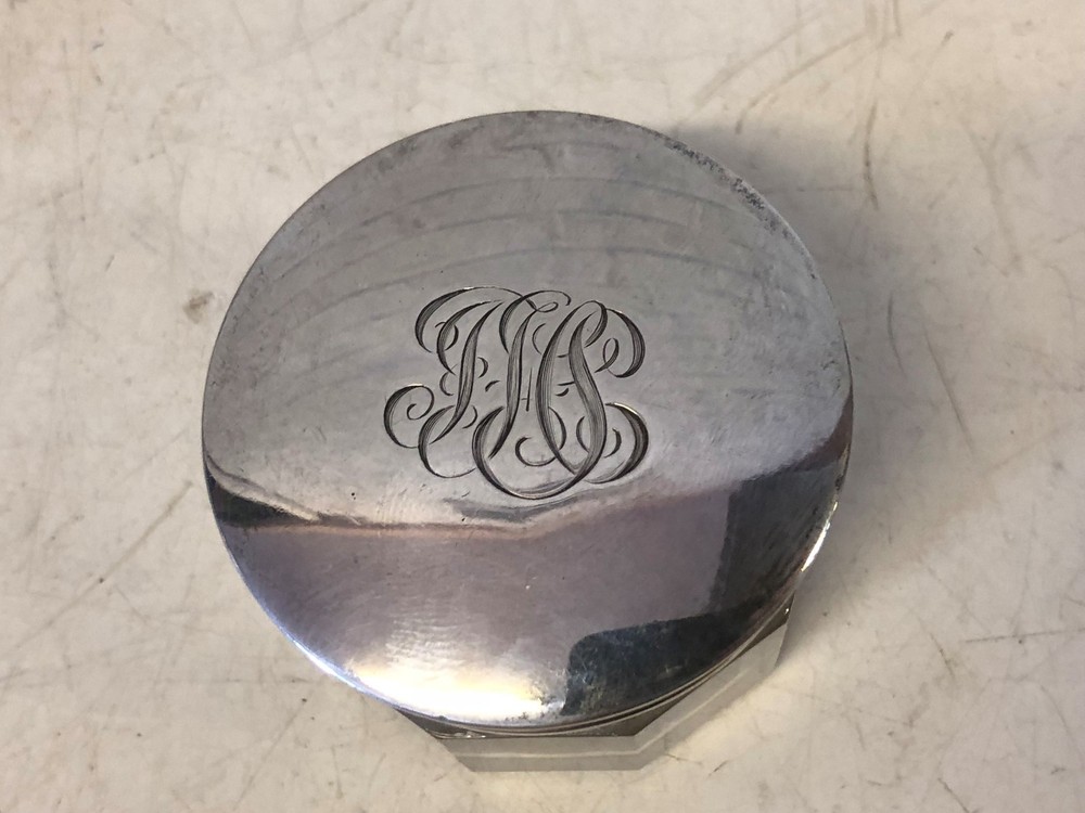 Antique Sterling William B. Kerr Salt Dish with Initials
