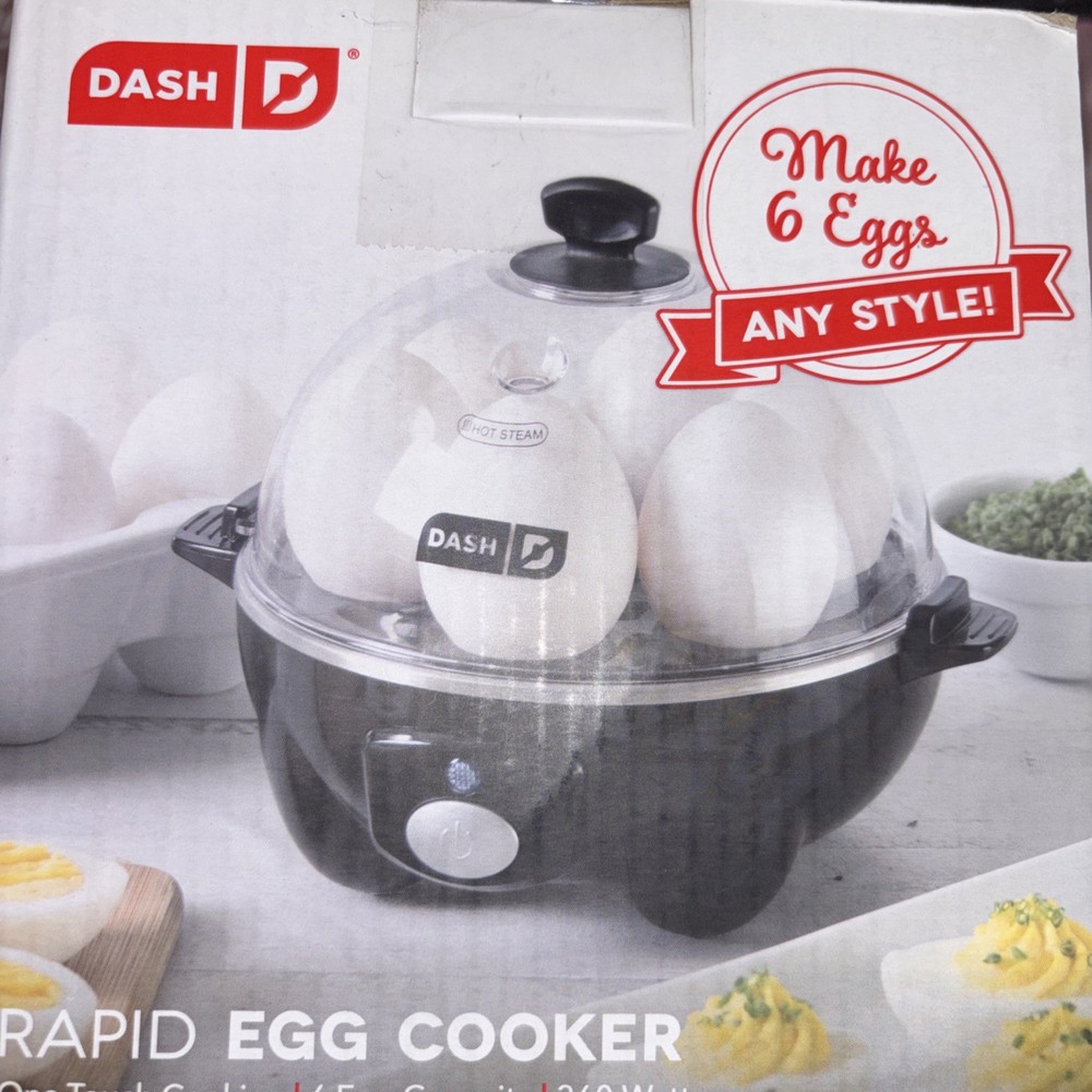 DASH Electric Rapid Egg Cooker, 7 Egg Capacity, Black