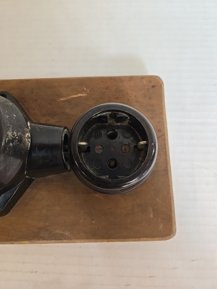 Distributor Plate Switch Panel Socket 2 Pieces Bakelite with Cable and Plug