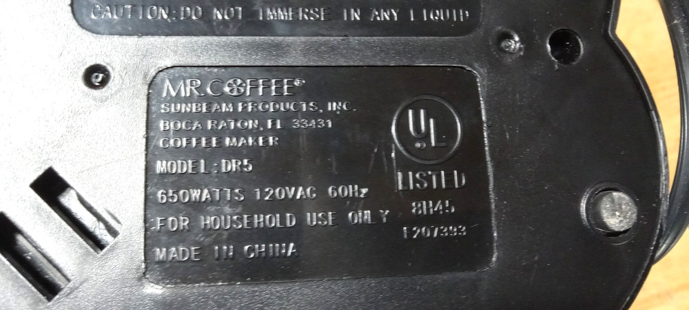 Mr Coffee Switch 4 Cup Drip Coffee Maker Brewer Model #DR5 - Black