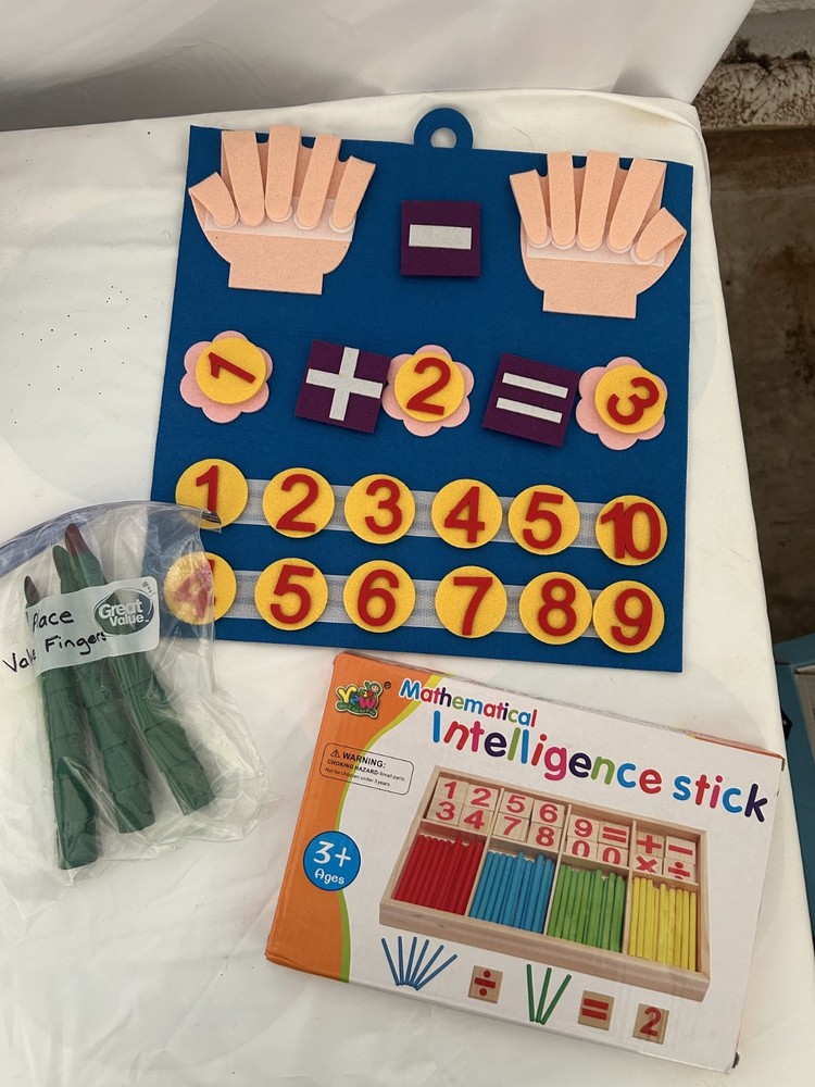 Group of Math manipulatives