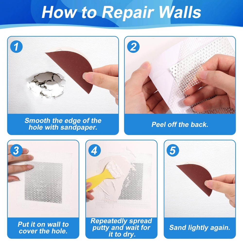 Drywall Repair Kit, Patch 8.8OZ White Wall Putty Kit