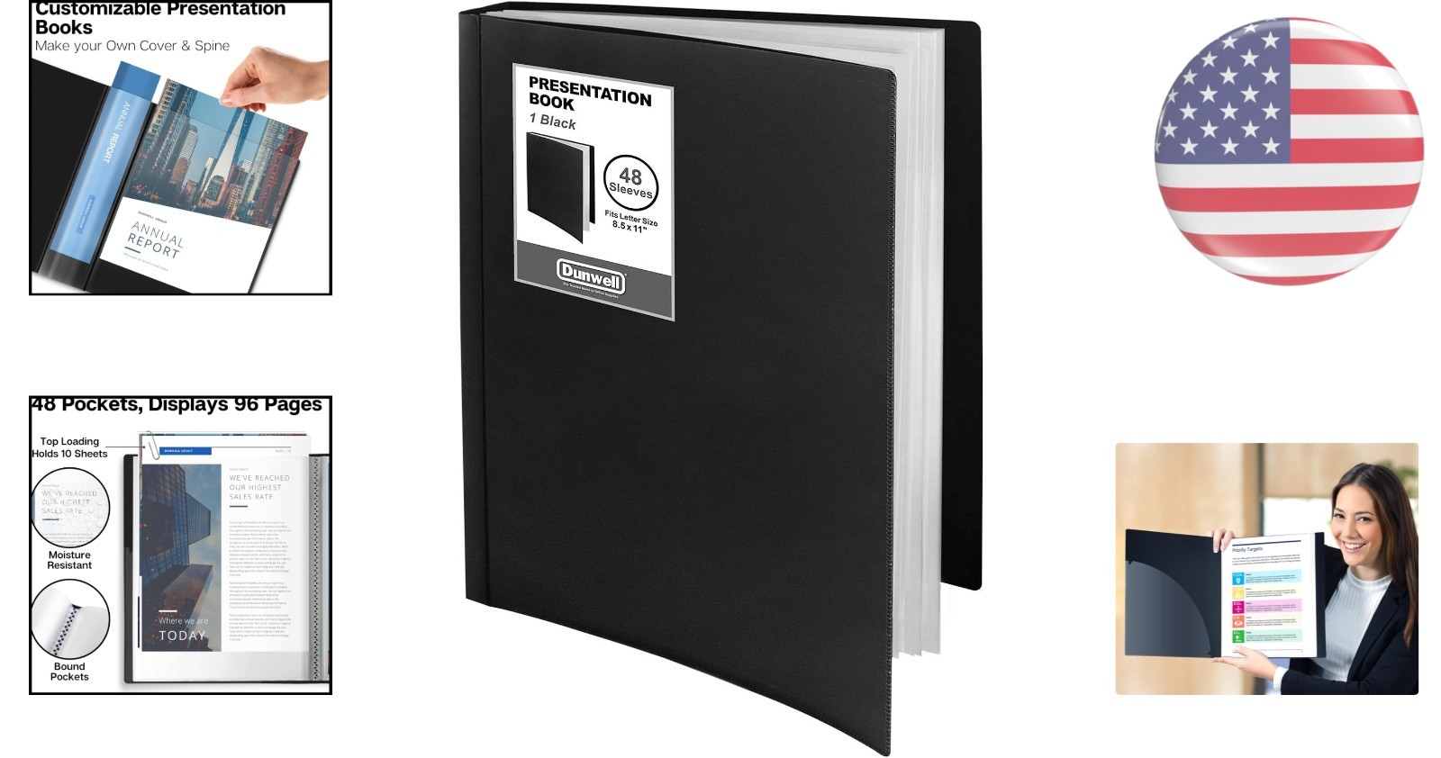 8.5x11 Portfolio Binder - 48-Pocket Organizer for Long-Term Protection