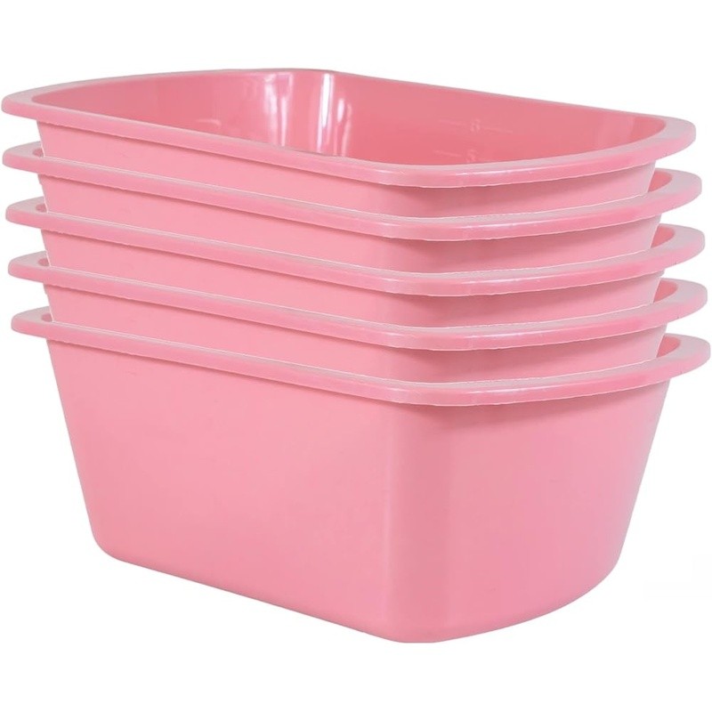 Graduated Plastic Dish Pan Rectangular Soaking Basin Household & Healthcare Use