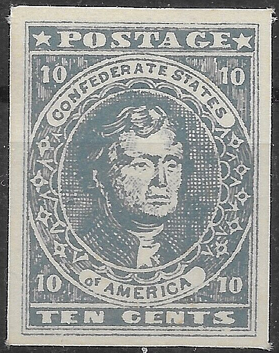 UNITED STATES U.S. CONFEDERATE STATES  Sc#2  FACSIMILE STAMP MNH VF