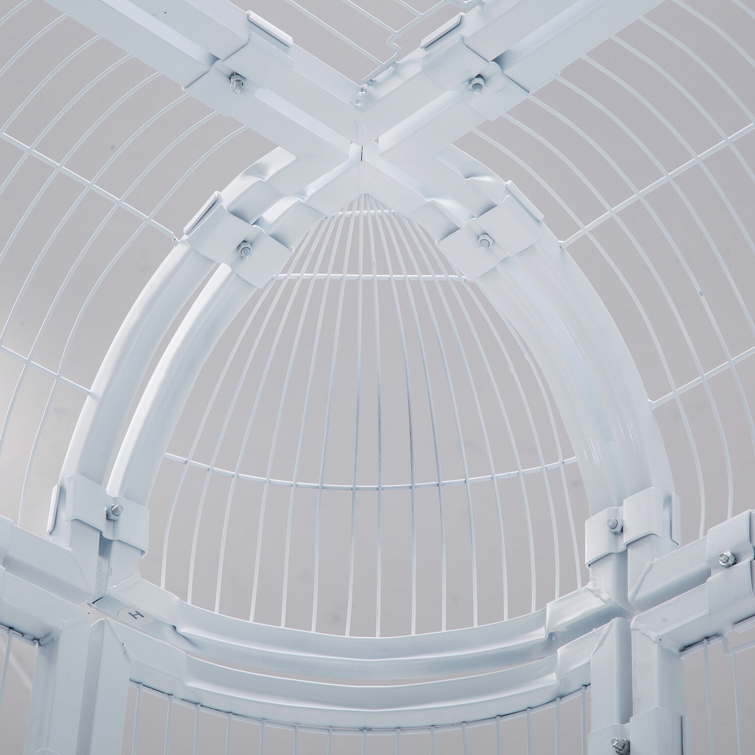 80" Large Walk In Iron Flight Bird Cage Parrot Macaw Finch Outdoor Aviary White