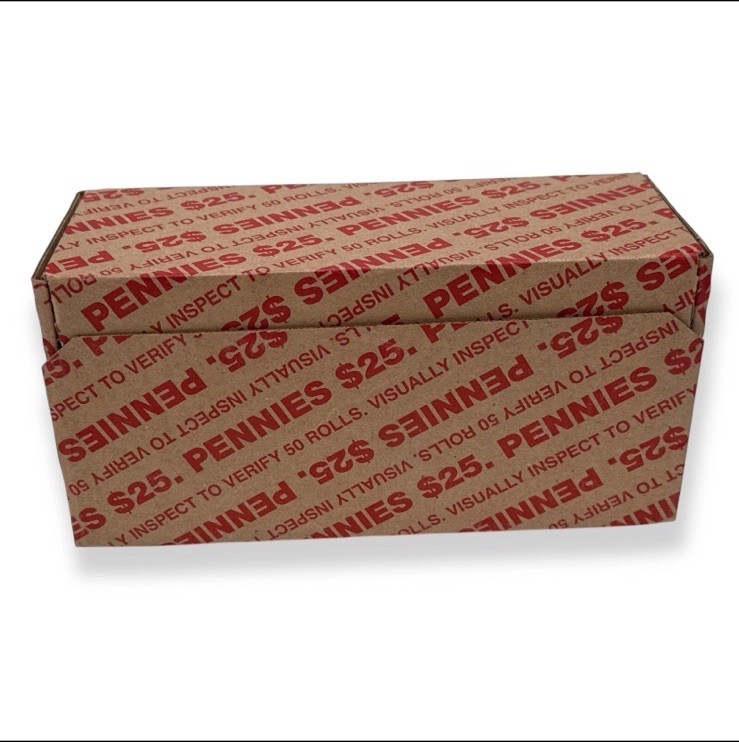 🔥BANK SEALED Penny Box - 50 Full Rolls (2500 Pennies) UNSEARCHED Estate !!