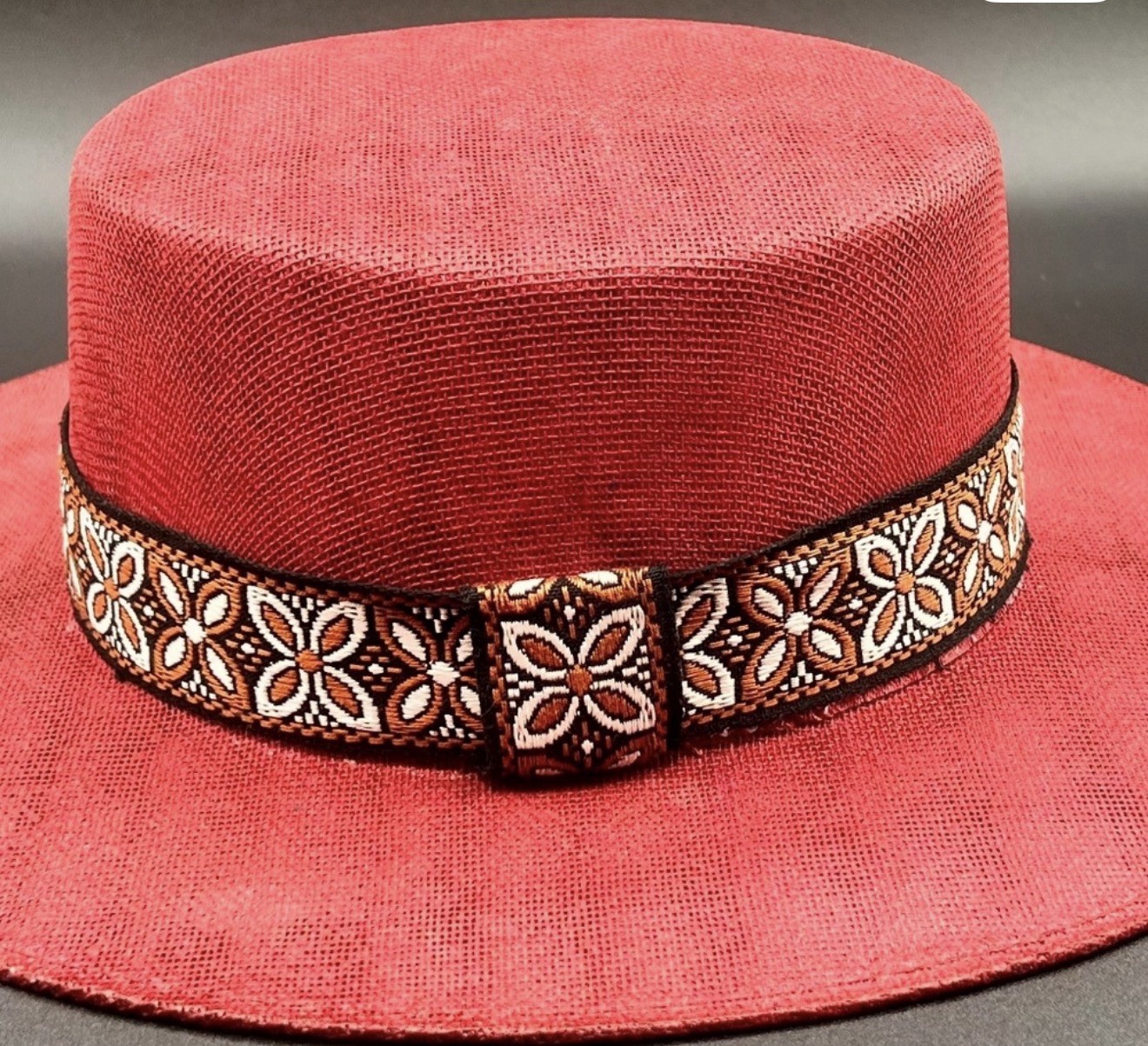 Cordovez Burgundy with Red -brown headband NWOT(H07)