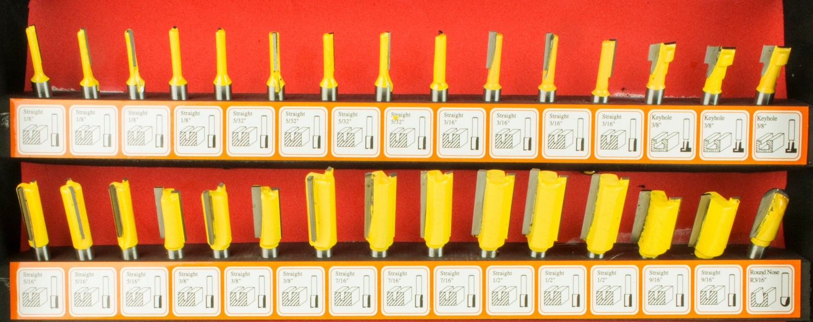 Steel Dragon Tools 100pc 1/4" Shank Router Bit Set Tungsten Carbide Kit