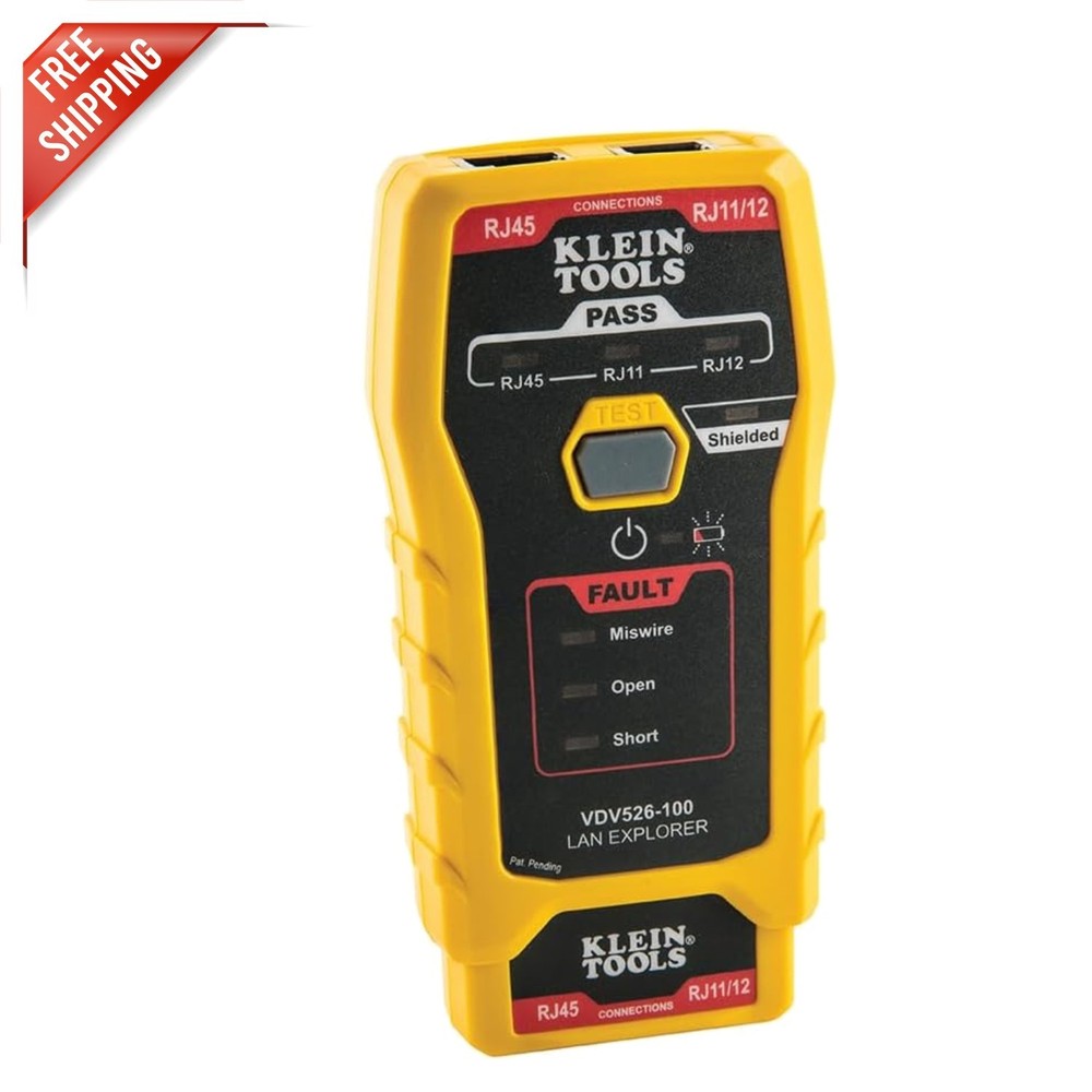 Quick- Network Cable Tester with Integrated Remote Storage & LED Indicators