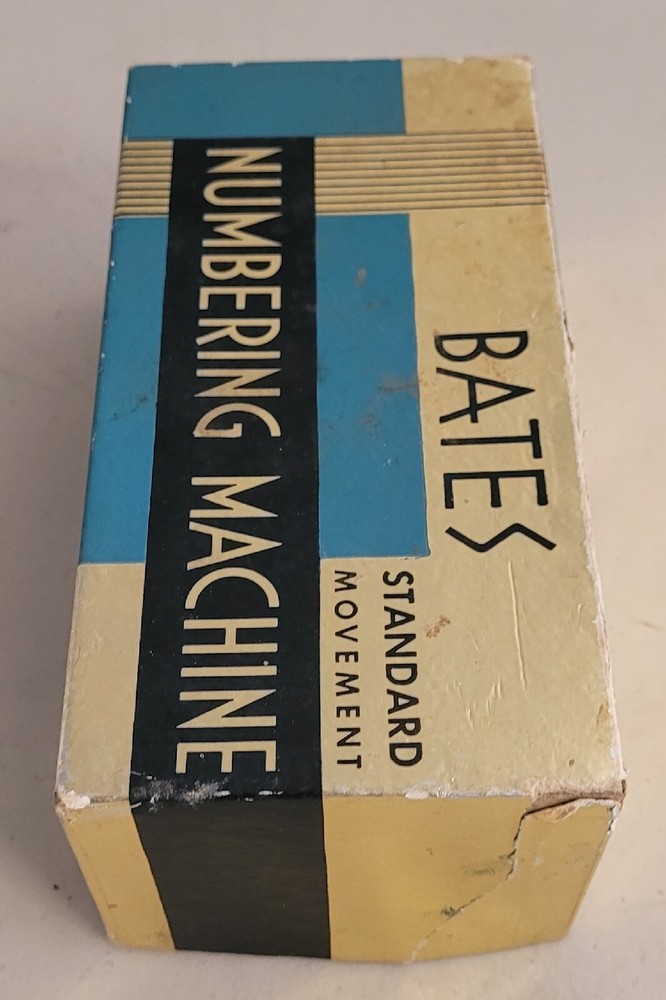 Vintage Bates Numbering Machine 7 Wheels Style E