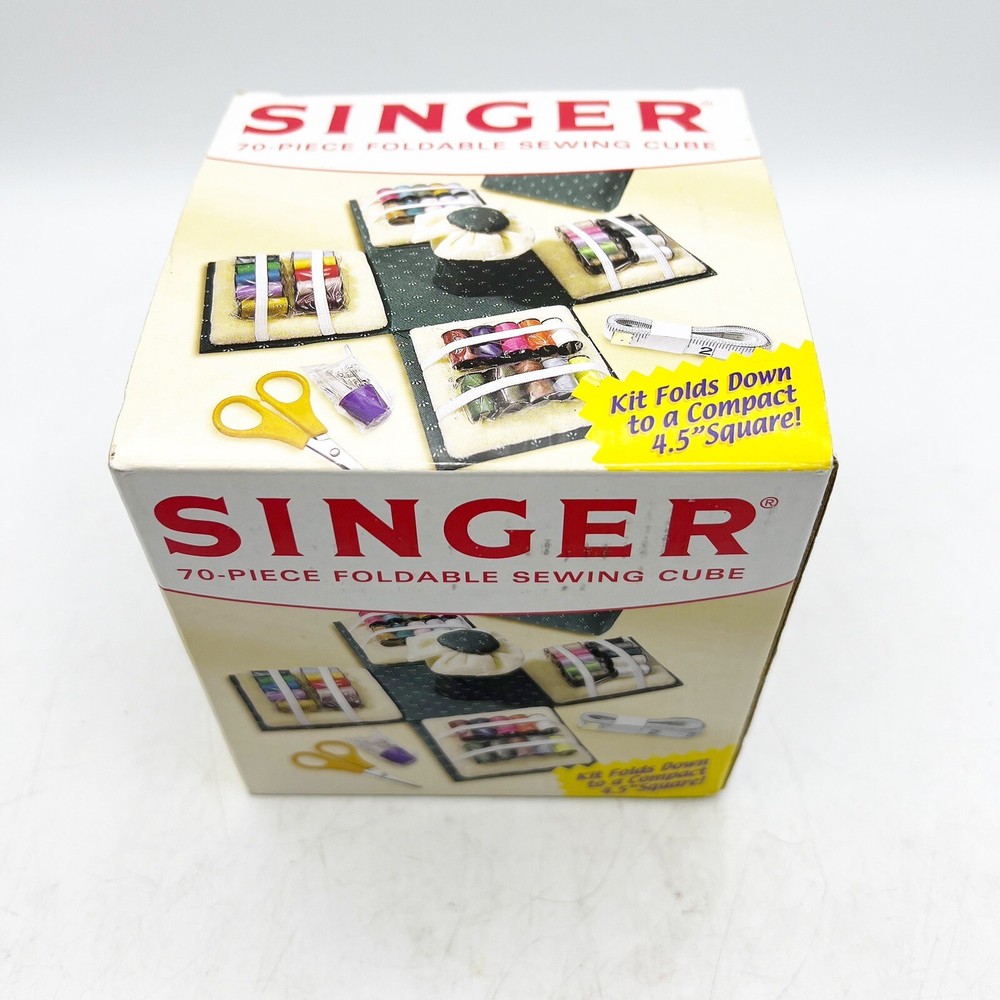 Singer Sewing Kit Foldable Cube With Scissors Never Used