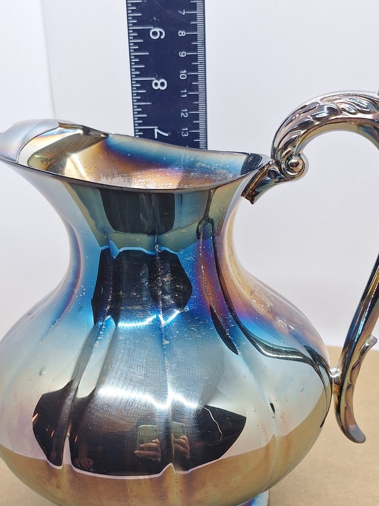 Vintage Sheffield Silverplate Pitcher With Ice Guard, Model S-8507