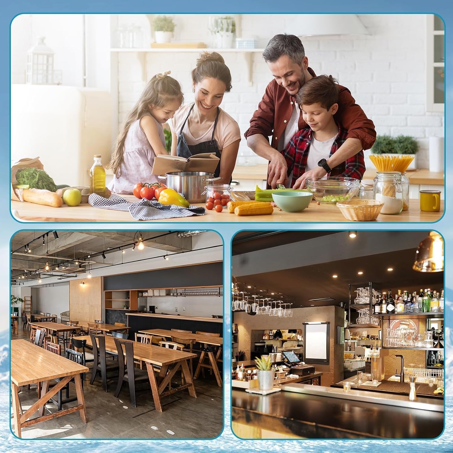 Commercial Ice Maker Machine 90Lbs/24H, Stainless Steel Undercounter Ice Maker