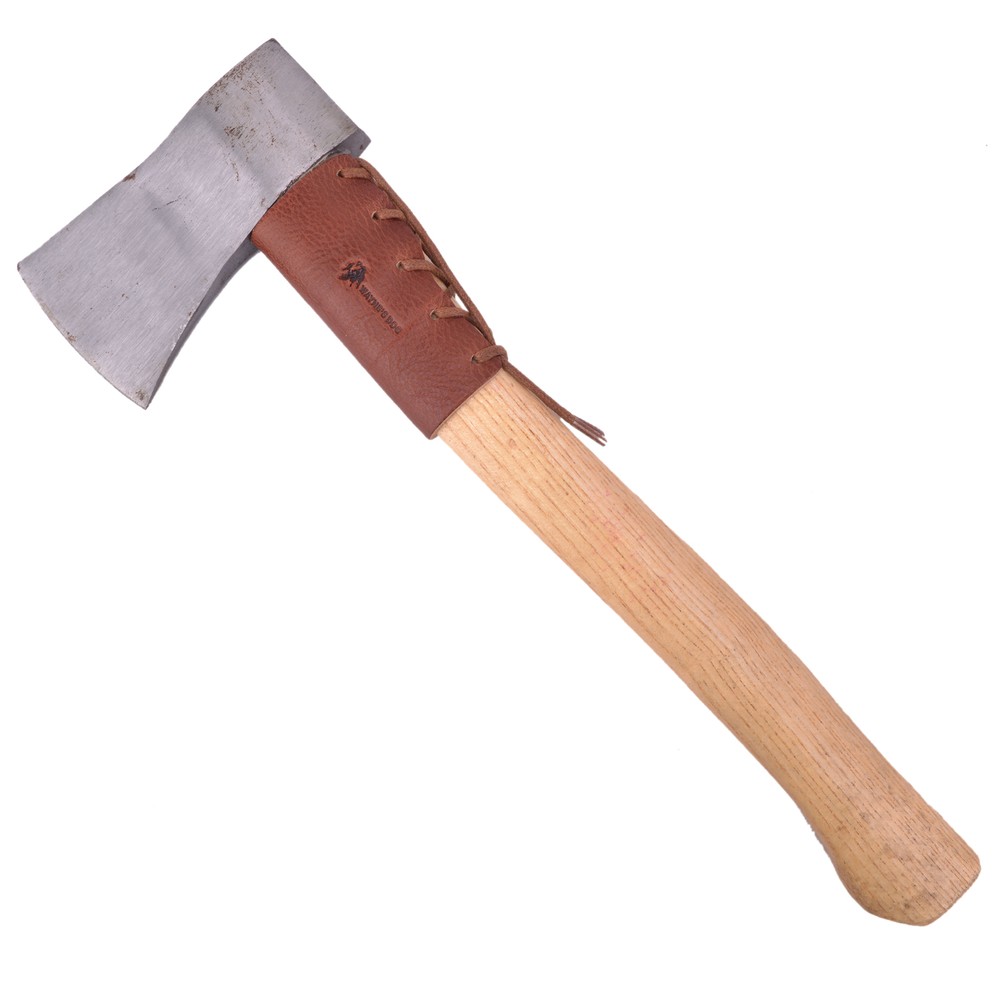 Durable Cowhide Leather Axe Handle Guard Collar Double Bit Axe Protector Cover
