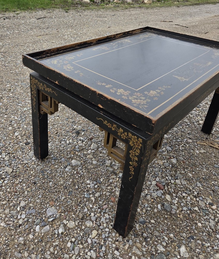 Gilded Chinoiserie Style Side Table