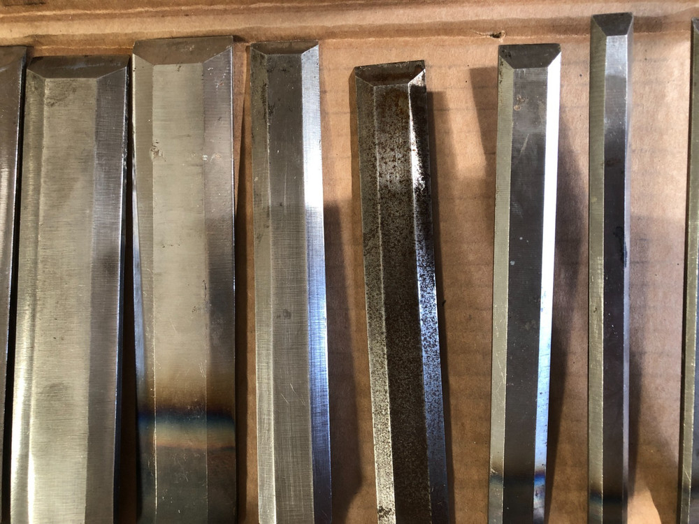 Graduated Cranked Neck Set of 10 Buck Bros Gouges Tang Chisels