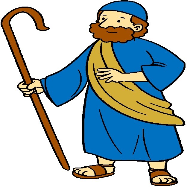 30 Custom Blue Cartoon Moses Personalized Address Labels