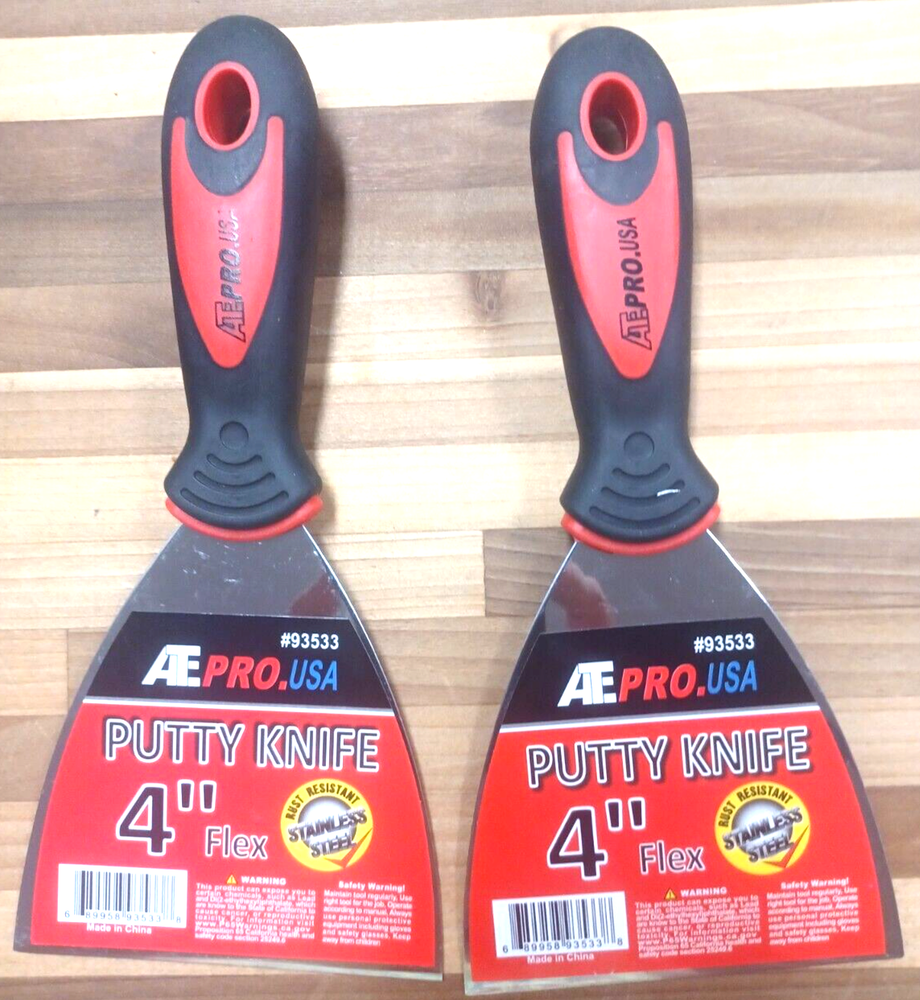4" SCRAPER TWO 2 EACH NEW PUTTY KNIFE