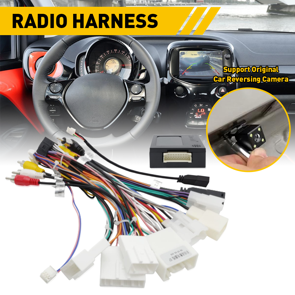 For Toyota Car Stereo Radio Power Harness Cable Wire Adapter Support JBL AMP