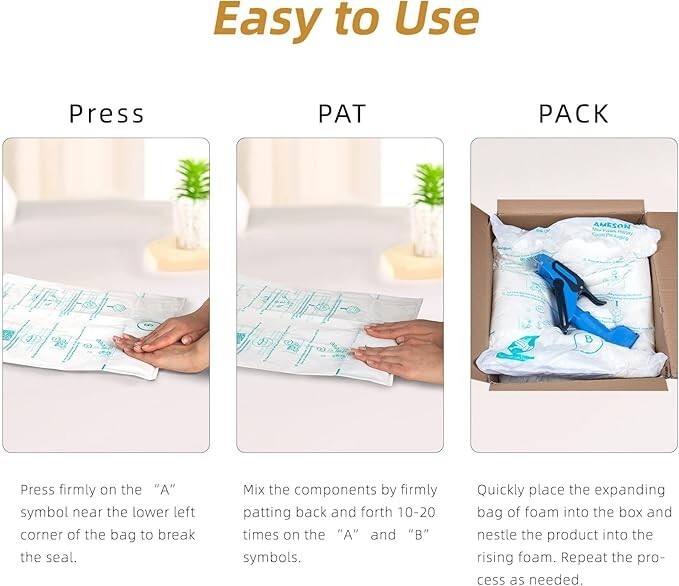 Foam Bags For Shipping 12 Pack #80 Room Temperature Expanding Foam Packaging Bag