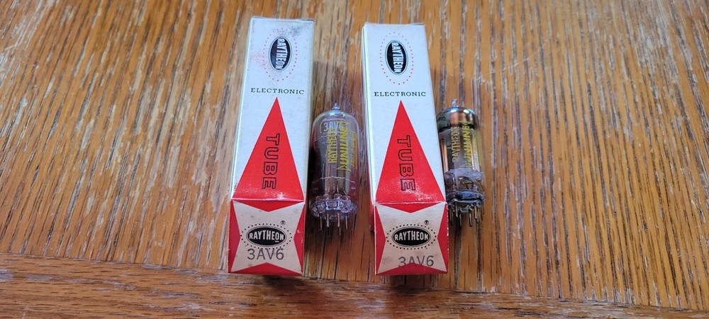 (2) Raytheon NOS 3AV6 Vacuum Tubes Tested