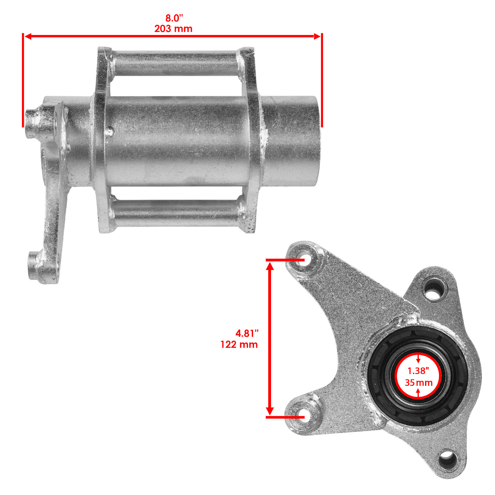 For Yamaha Banshee 350 Rear Axle Shaft w/ Housing Carrier Hub Bolt YFZ350 89-06