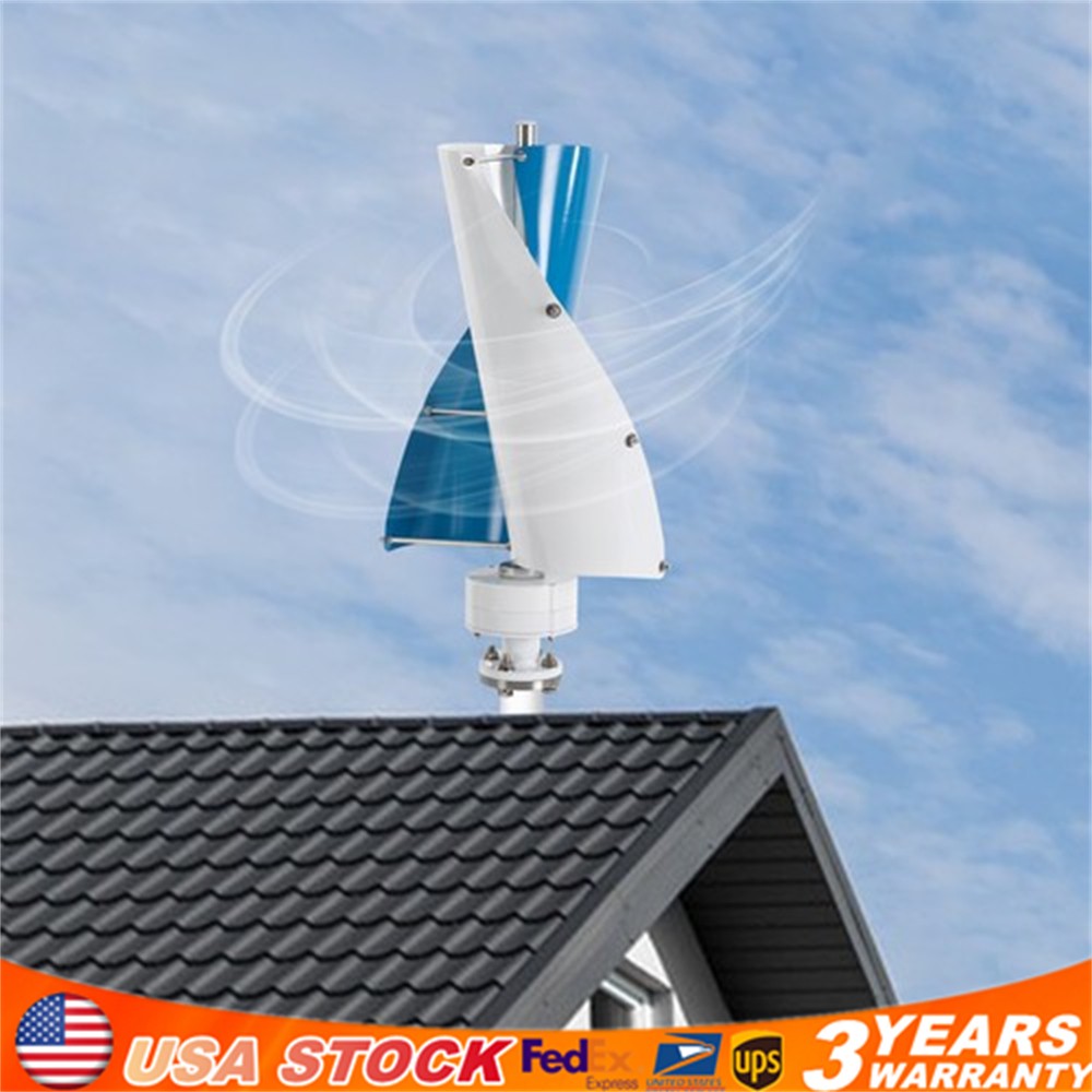 100W Vertical Axis Wind Turbine Generator 12V with Controller Home Windmill Kit