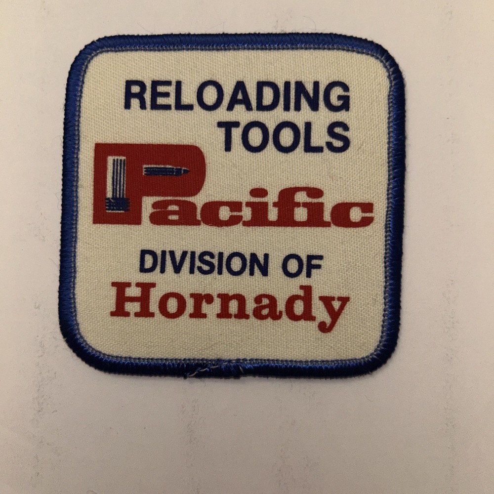 Pacific Reloading Tools Patch Hornady Division Ammunition Firearms Badge 3”