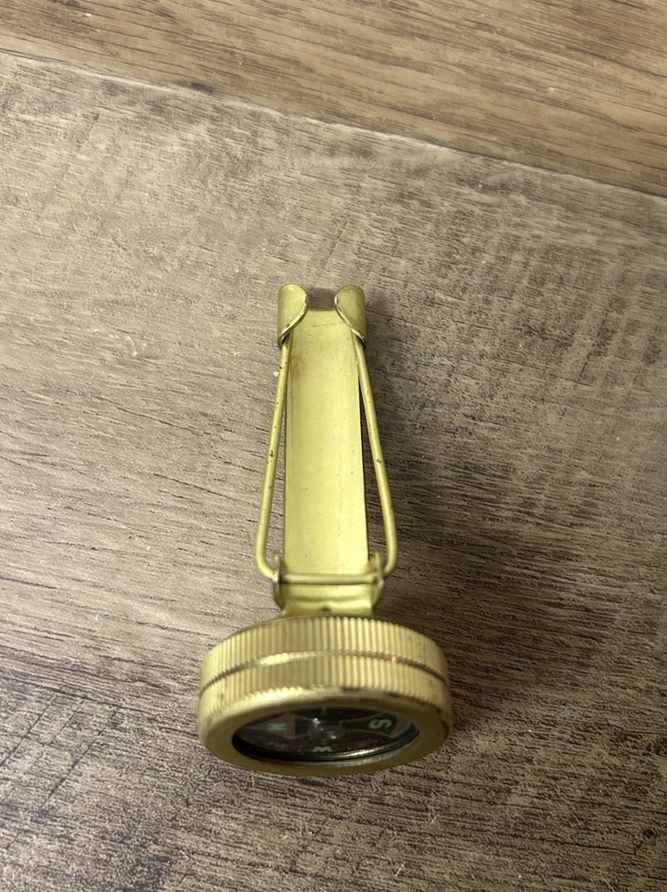 Vintage Pin-On Brass Compass