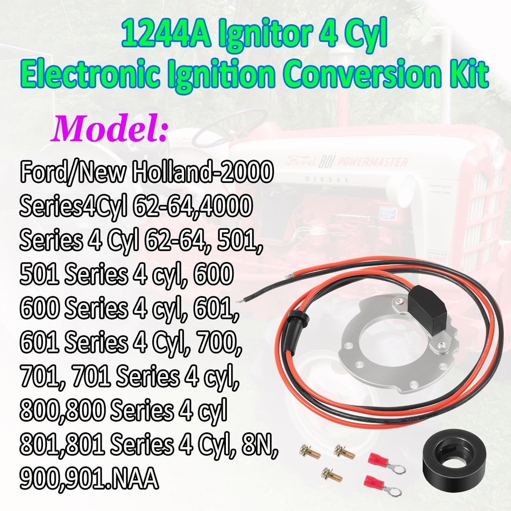 Electronic Ignition Conversion Kit 1244A Ignitor 4 Cyl for Ford Tractors 2N 9N
