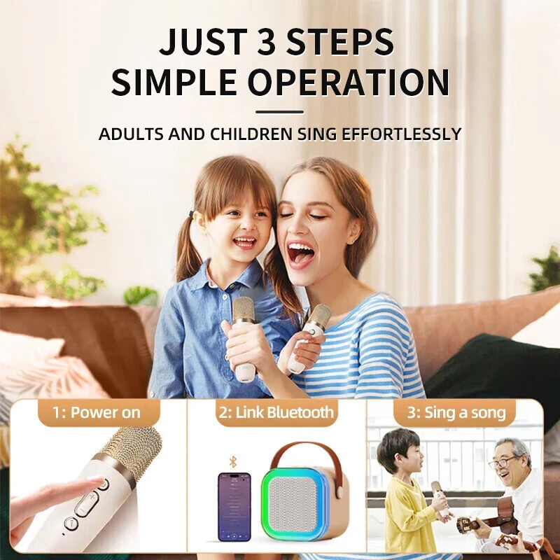 PORTABLE MINI WIRELESS KARAOKE SPEAKER WITH MICROPHONE MALAYSIA