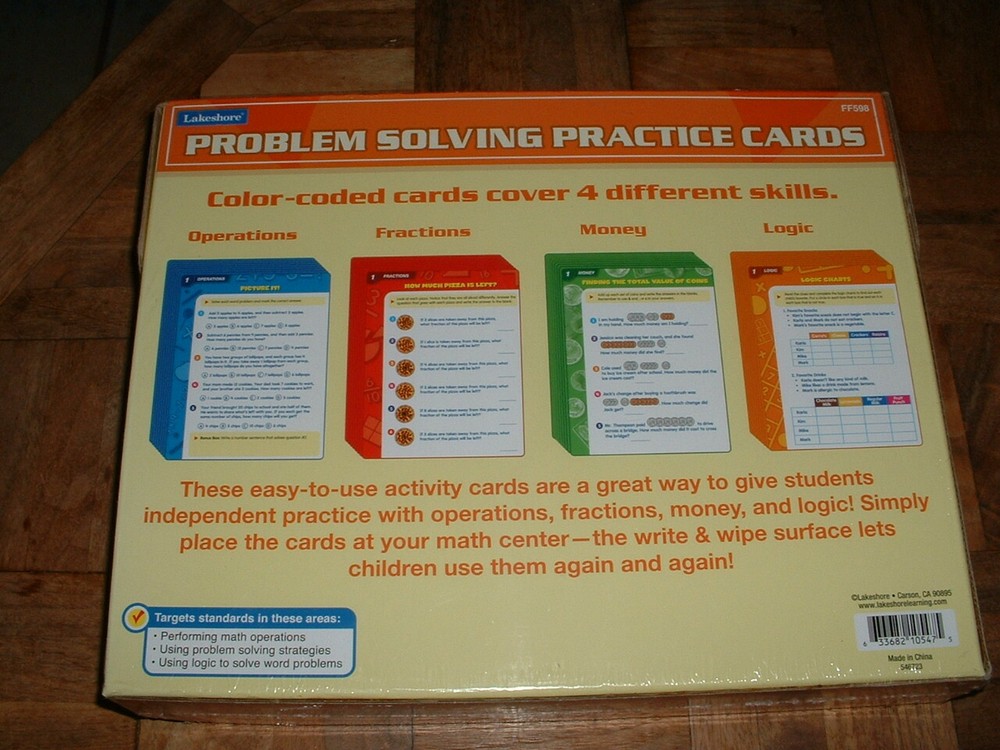 Lakeshore Problem Solving Practice Cards NEW & SEALED